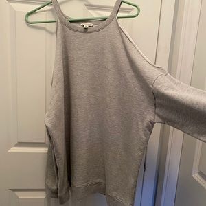 American eagle gray cold shoulder sweatshirt